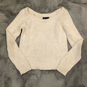 AE Wideneck Cream Sweater